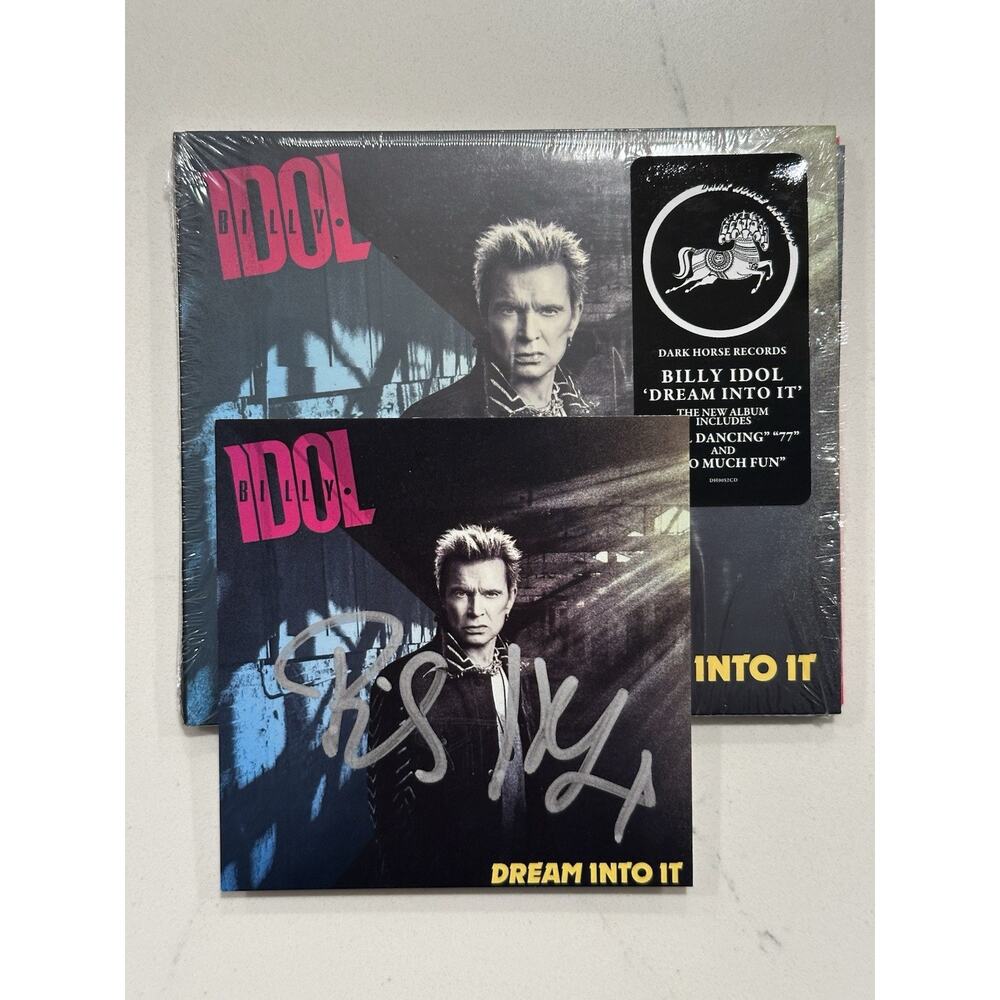 BILLY IDOL Dream Into It CD w/ SIGNED Autographed Art Card IN HAND #1